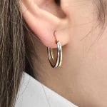 گوشواره حلقه اى دو رنگ