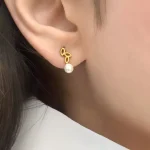 گوشواره با آويز مرواريد