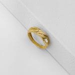انگشتر طرح كارتيه خطى با رينگ ساده